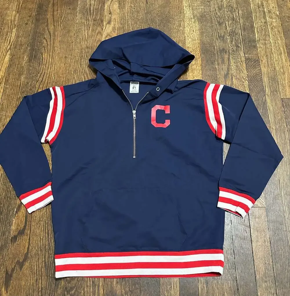 Victoria's Secret PINK Cleveland Indians MLB Anorak Windbreaker Jacket XS Oversi